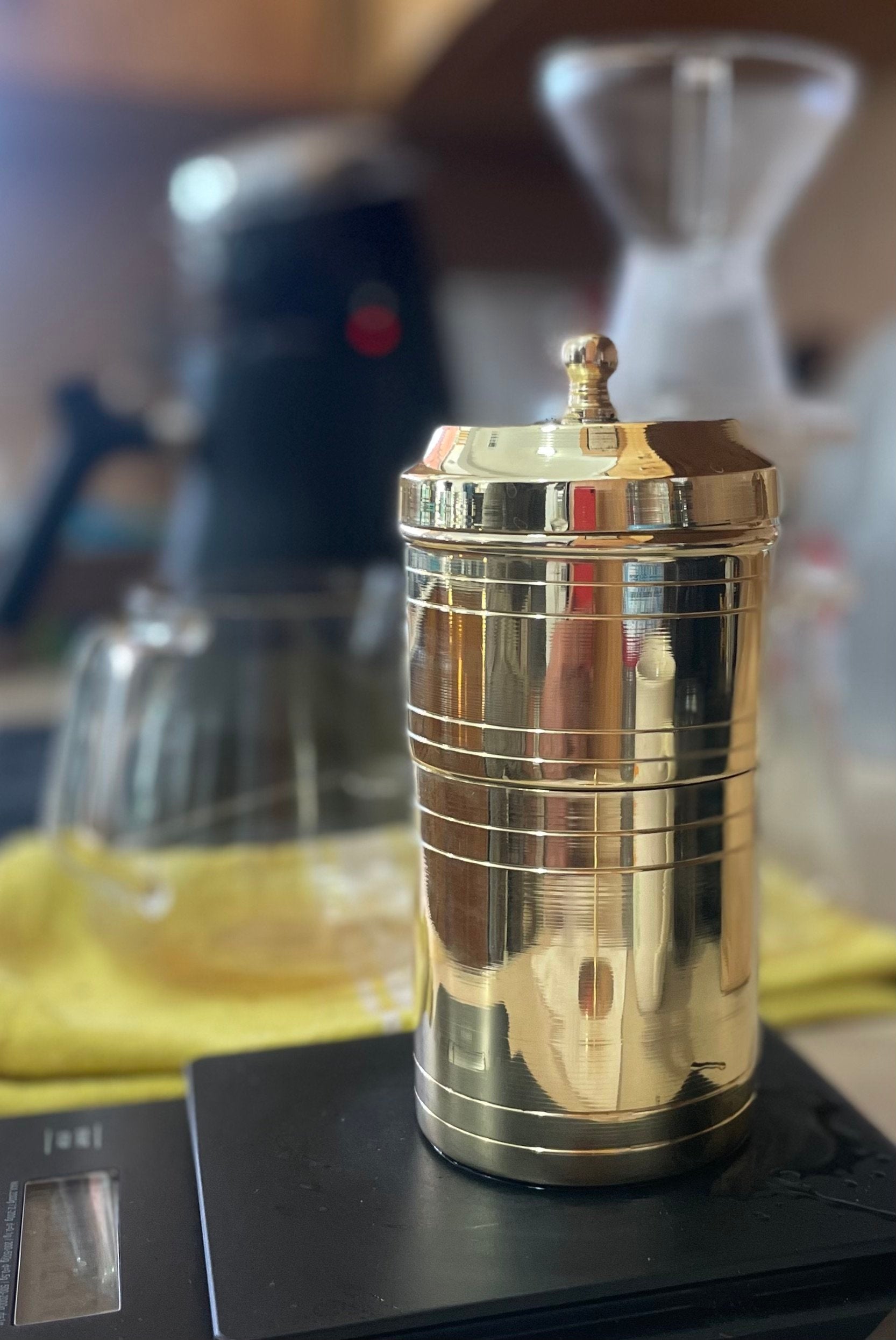 Indian Traditional Brass Filter Coffee Brewer